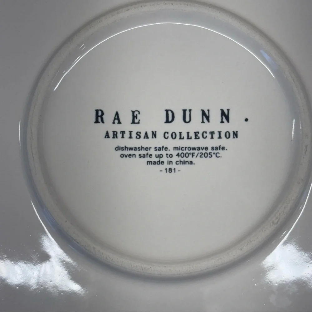 Rae Dunn White Ceramic Pie Dish Slice